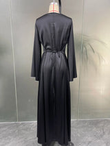 Waisted diamond embellished abaya