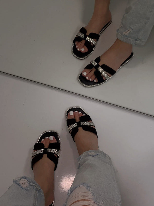 Coco Rhinestone Slide Sandal